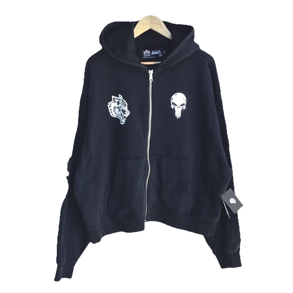 Darc Sport x Marvel The Punisher Hero Elite Zip Hoodie Black XL NWT Rare
